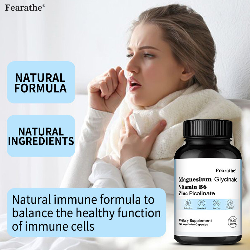 Zinc Picolinate + Magnesium Glycinate + Vitamin B6 | Immune System Support Caps
