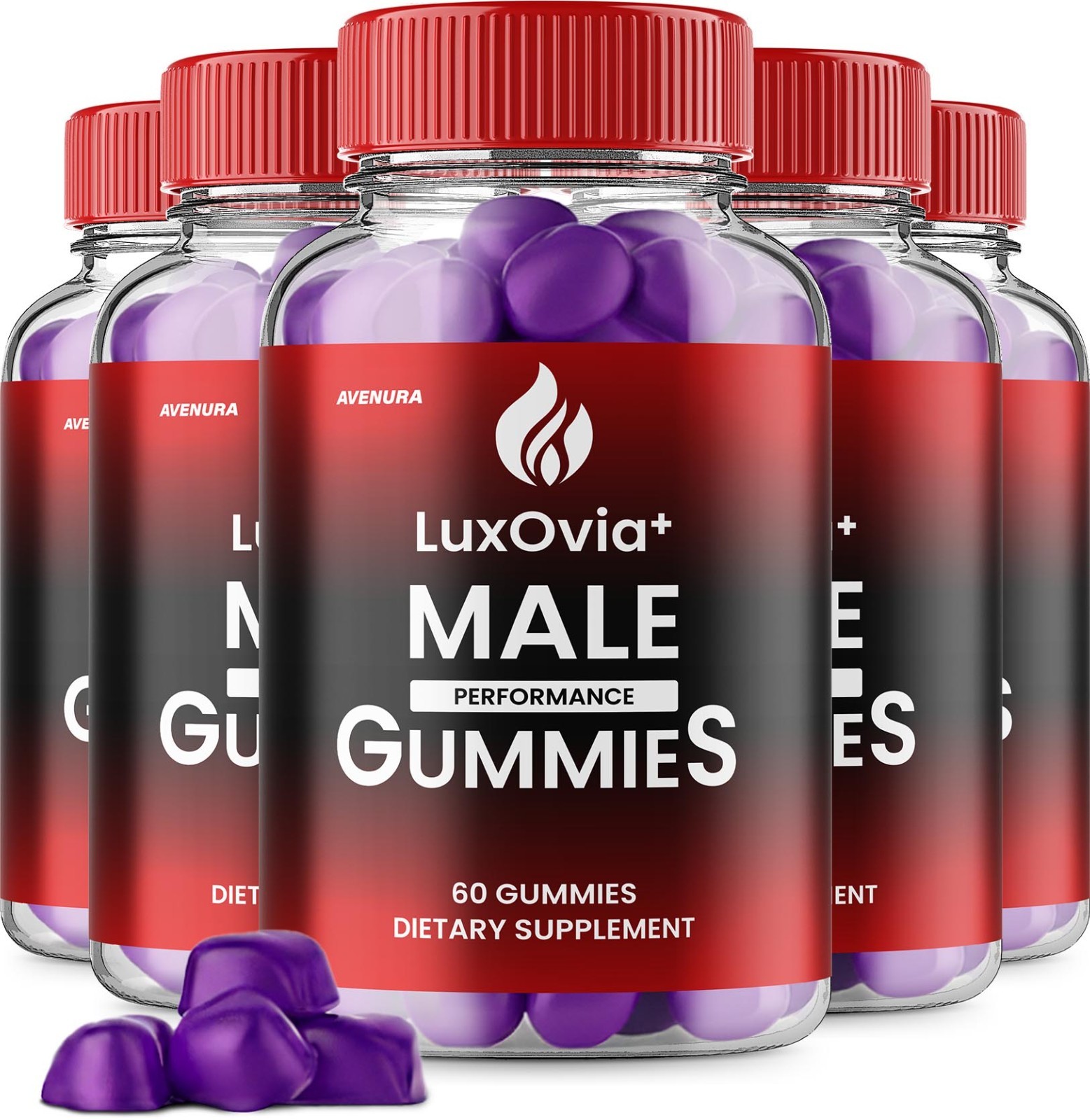 (5 Pack) LuxOvia Gummies for Men – Lux Ovia Gummy Natural Blend Vitamins