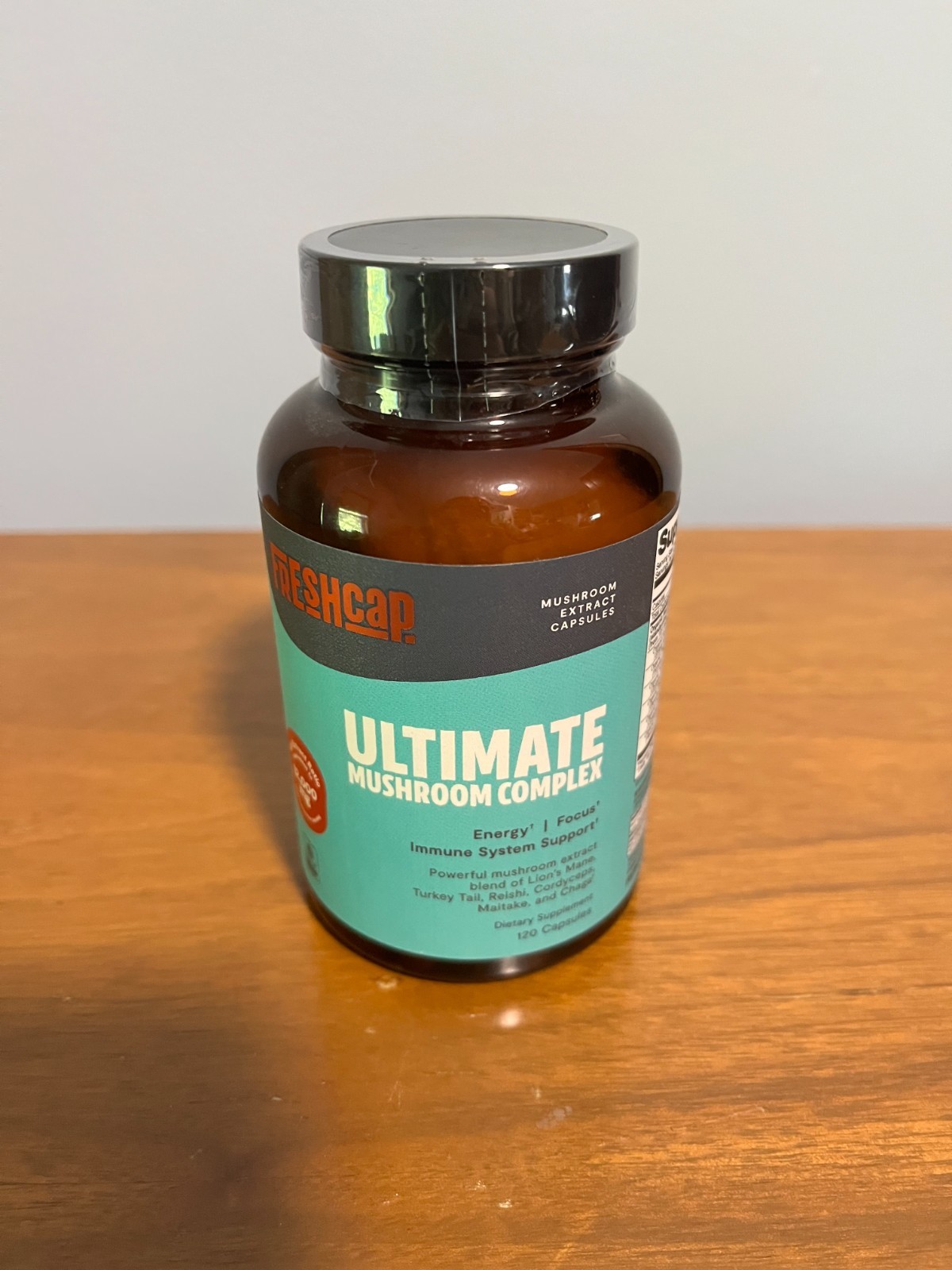 FreshCap Ultimate Mushroom Complex Capsules Lion’s Mane Chaga Reishi Vegan 120ct
