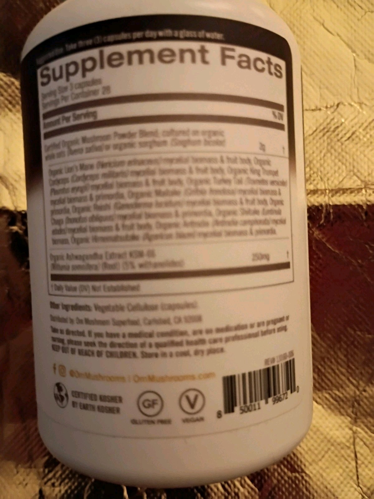 Om – Mushroom Superfood Master Blend – 84 Count (Pack of 3) Exp10/26