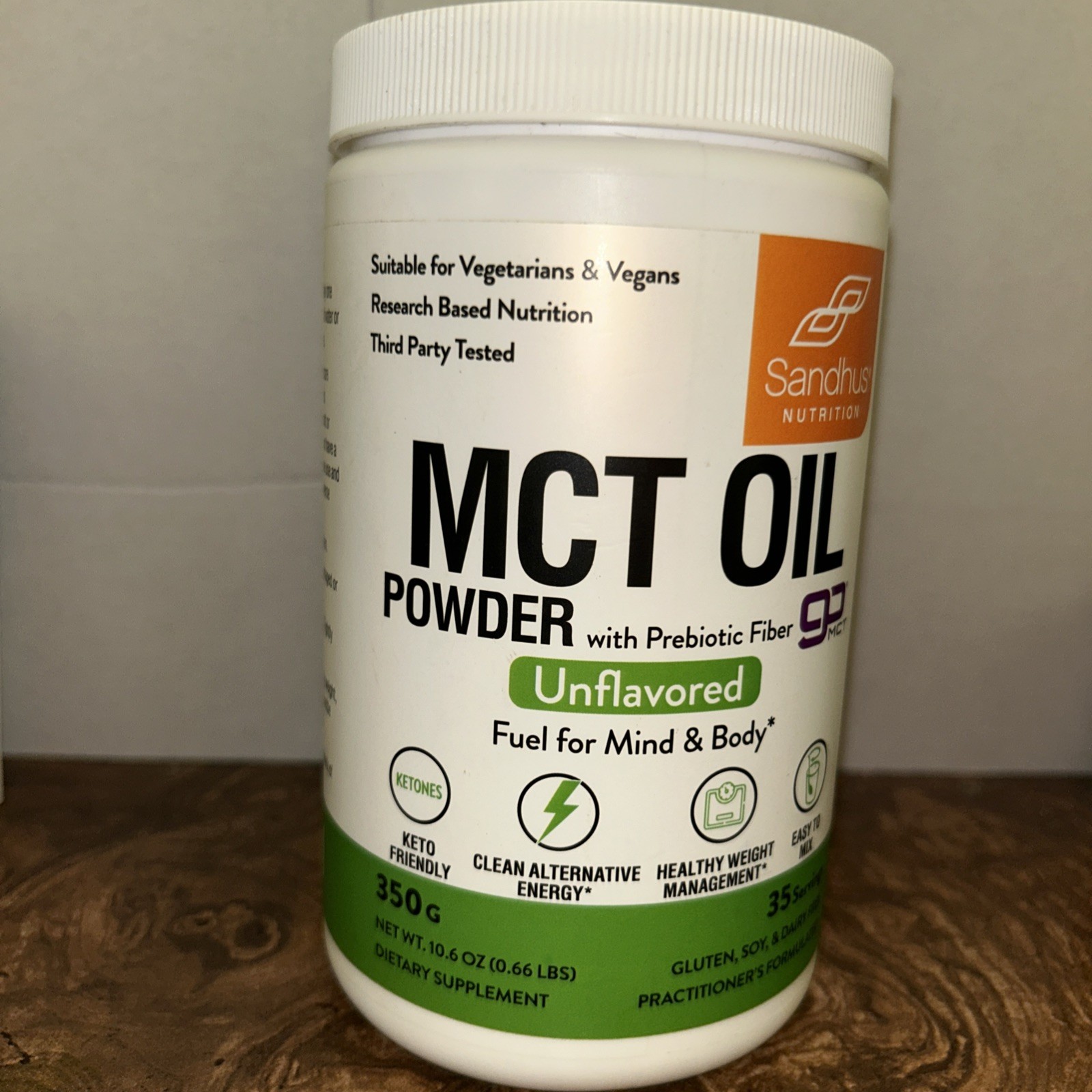 Sandhu’s MCT Oil Organic Powder from 100% Pure Coconut Oil, Tea & Coffee Creamer