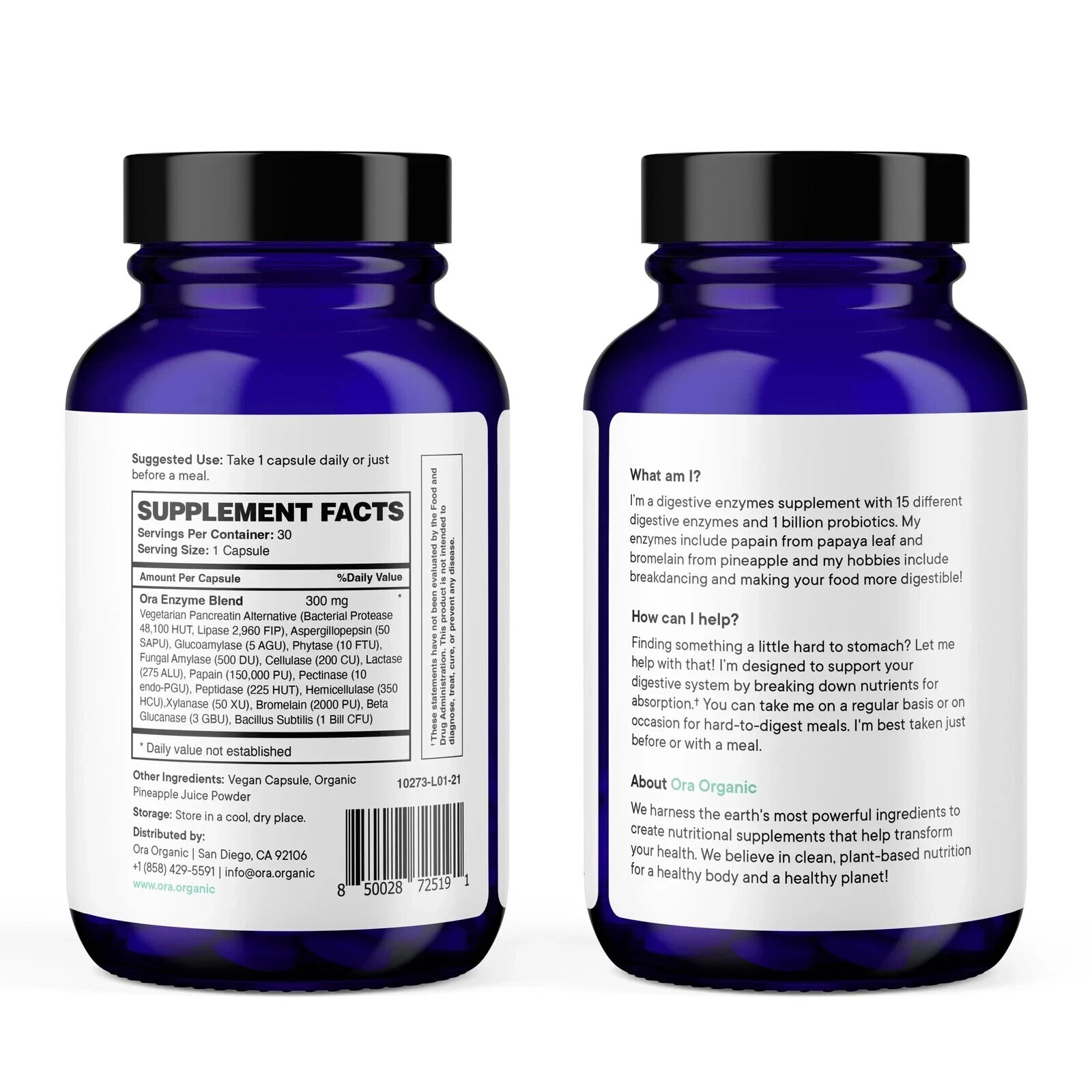 2 PACK Ora Break it Down Digestive Enzyme Digestive Health 30 Capsules EXP 01/27