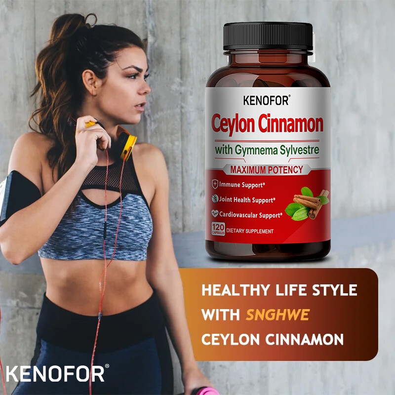 Ceylon Cinnamon Capsule,Herbal Support Healthy Blood Sugar,Heart Function 120Pcs
