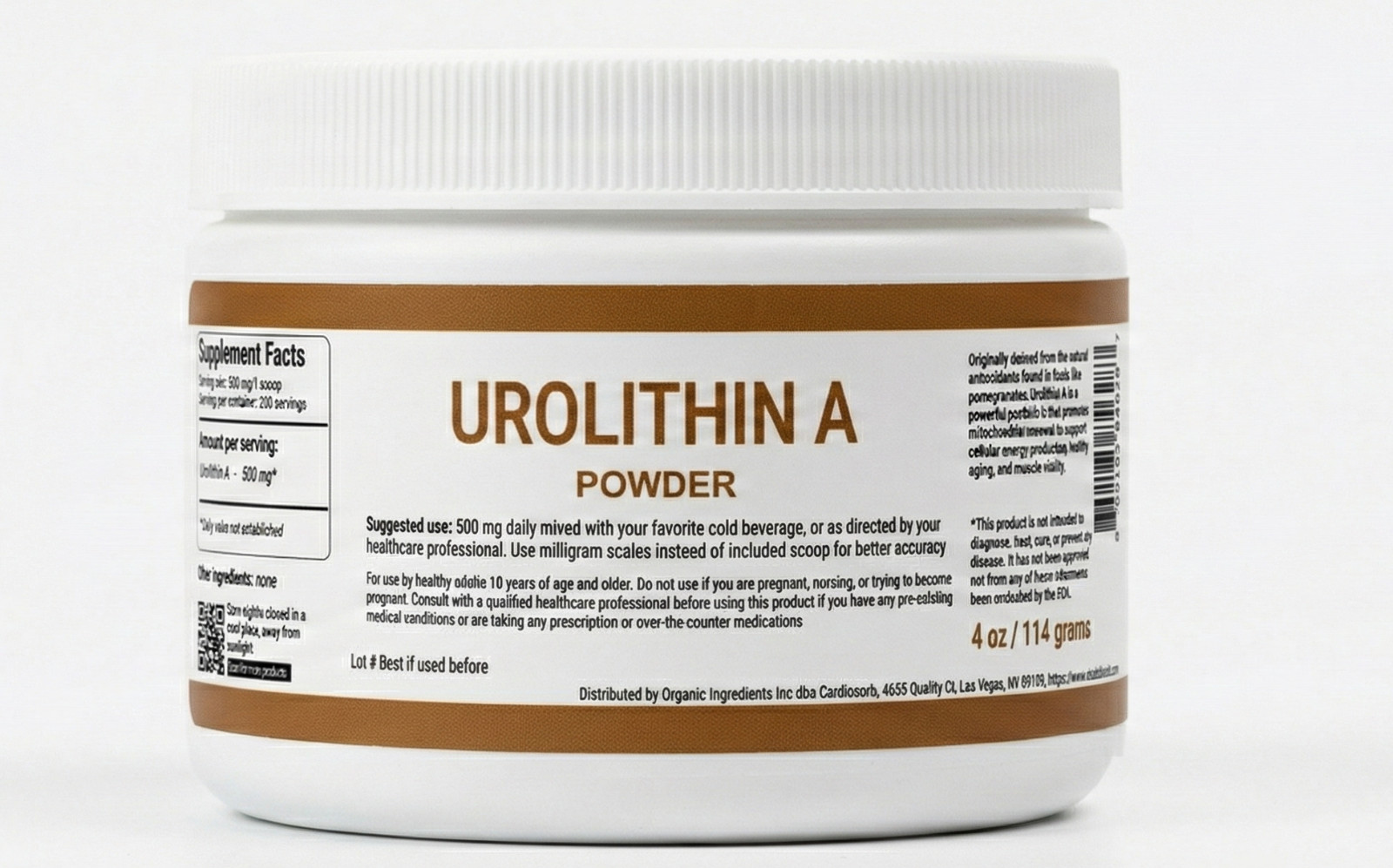 Urolithin A Powder, 4 oz/114 Grams