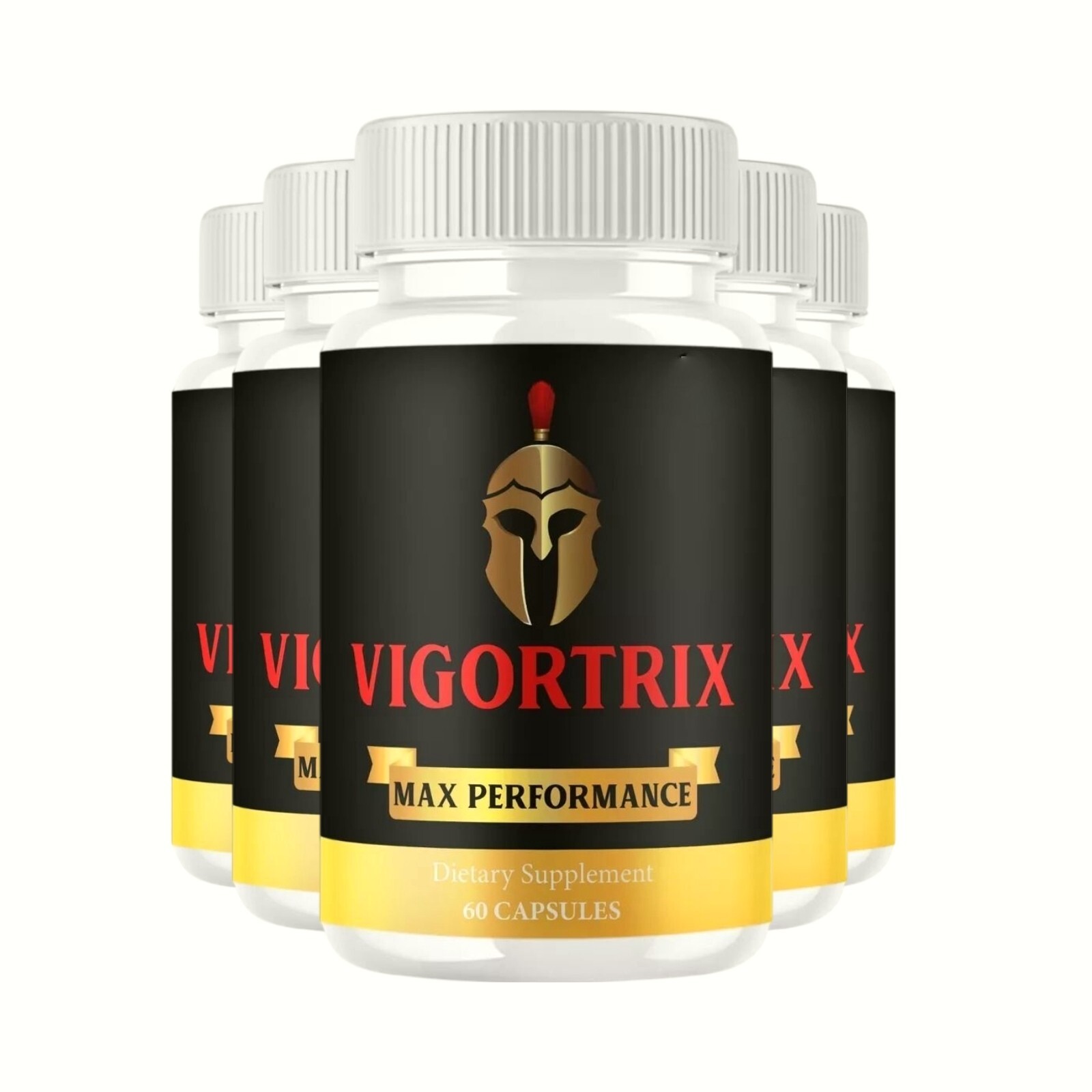5-Pack Vigortrix Pills, Natural Energy & Stamina Support for Men – 300 Capsules