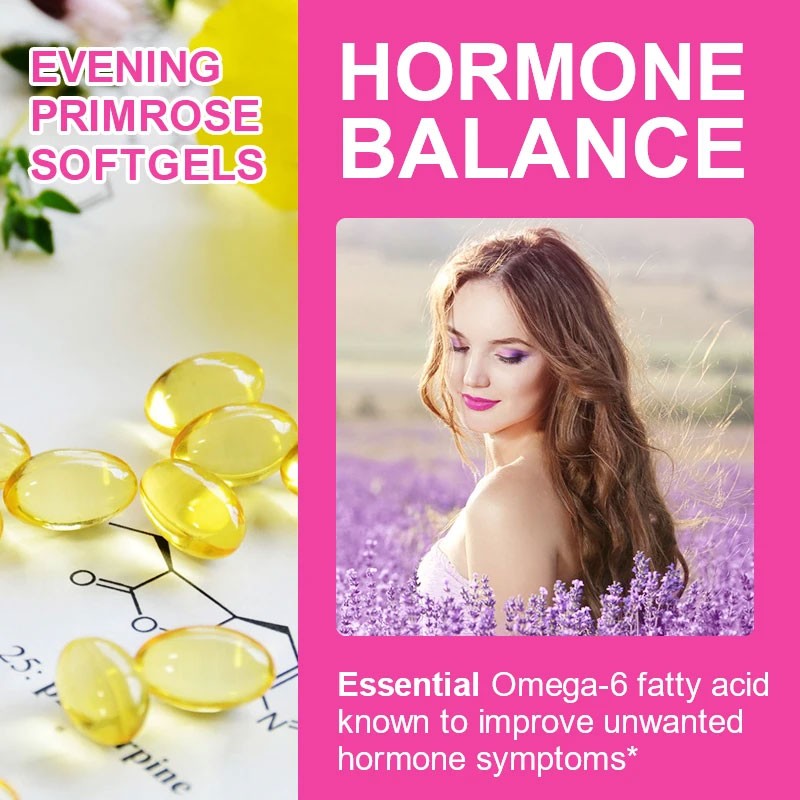 Non-GMO Evening Primrose 30/60/120 Caps-Support Women Wellness & Radiant Skin