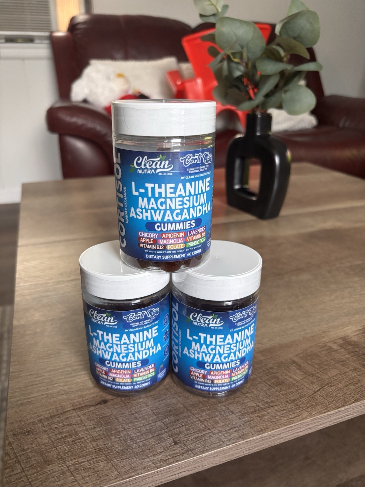 Clean Nutra Ashwagandha Magnesium L-Theanine Gummies 60 Ct Lot of 3 New