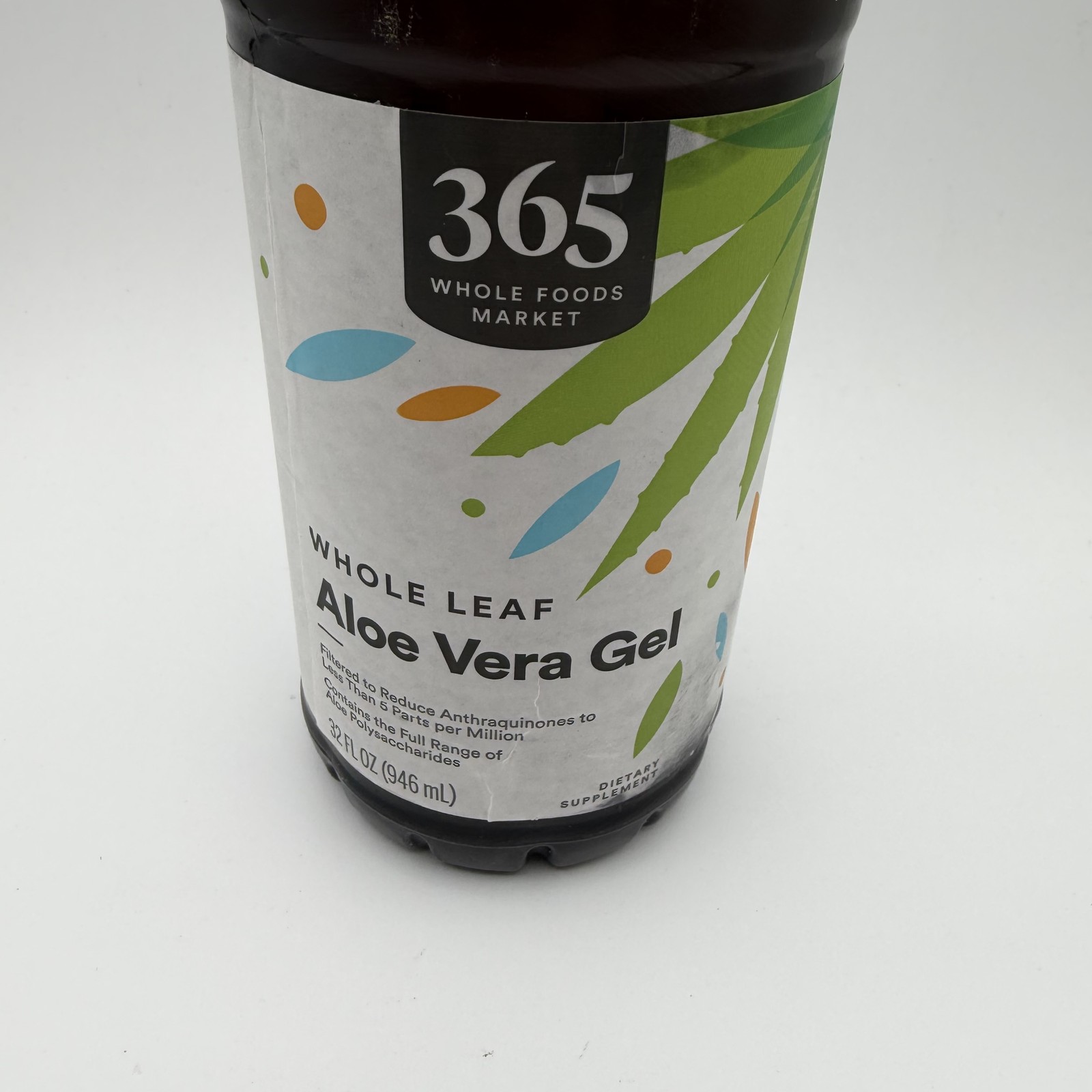 365 Whole Foods Market Whole Leaf Aloe Vera Gel Dietary Supplement 32 fl oz EXP