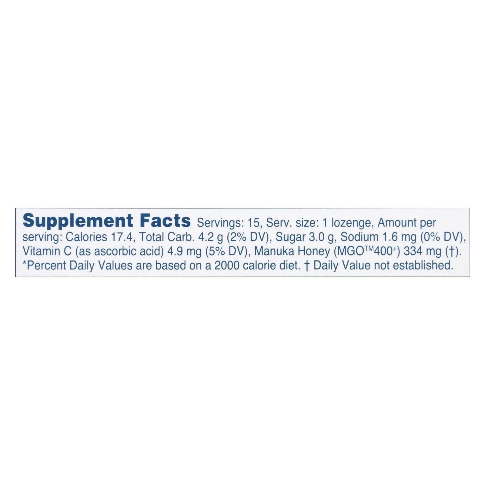 (Pack of 12) Manuka Health Manuka Honey Blackcurrant Lozenges 15 Pieces