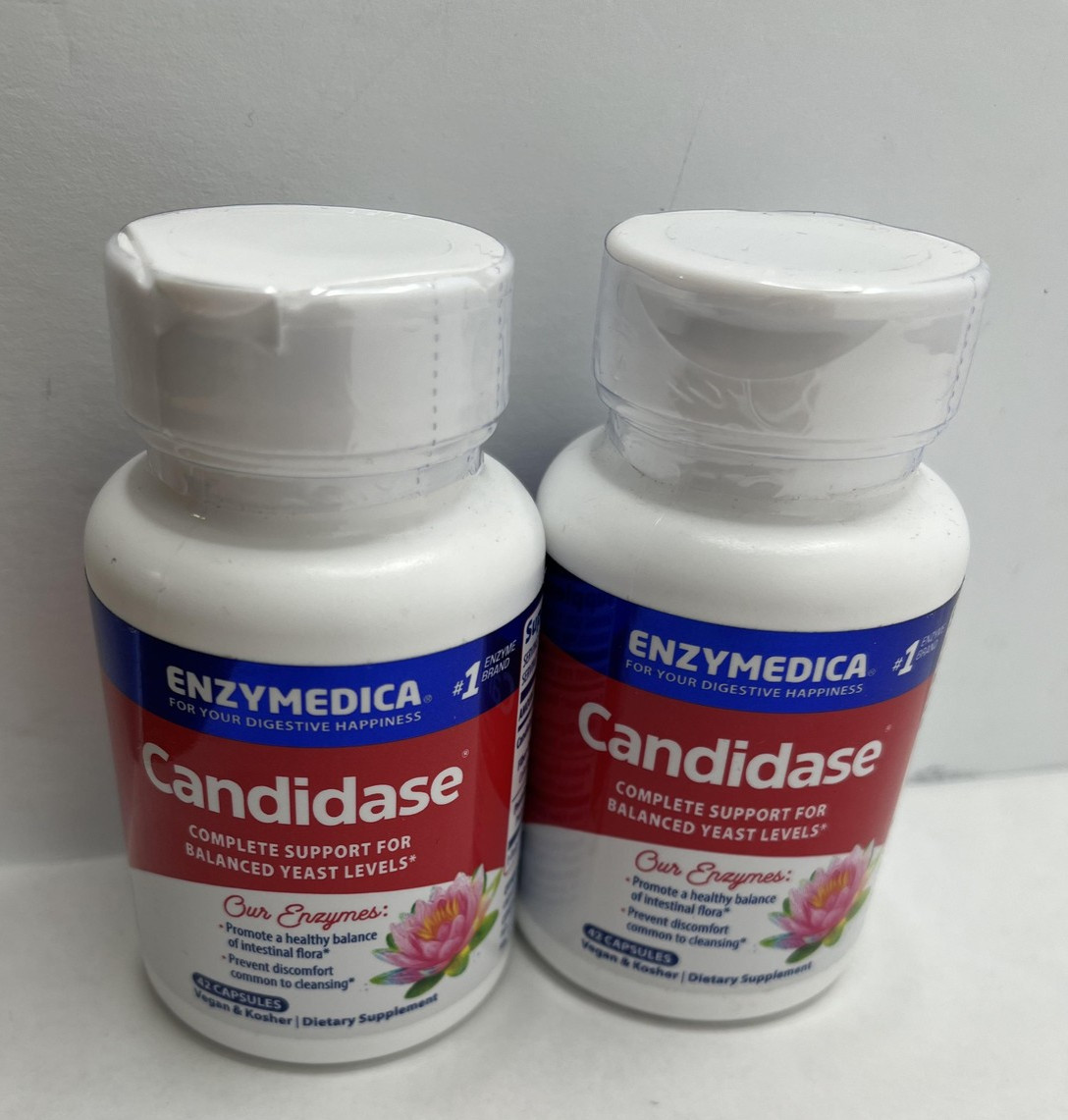 Enzymedica 2pk Candidase Enzyme 42 Caps per Exp 04/27 Yeast Support Digestive