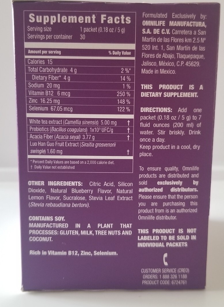 oml Probiotic Caja Con 30 Sobres savor Limon Berry Suplemento natural original