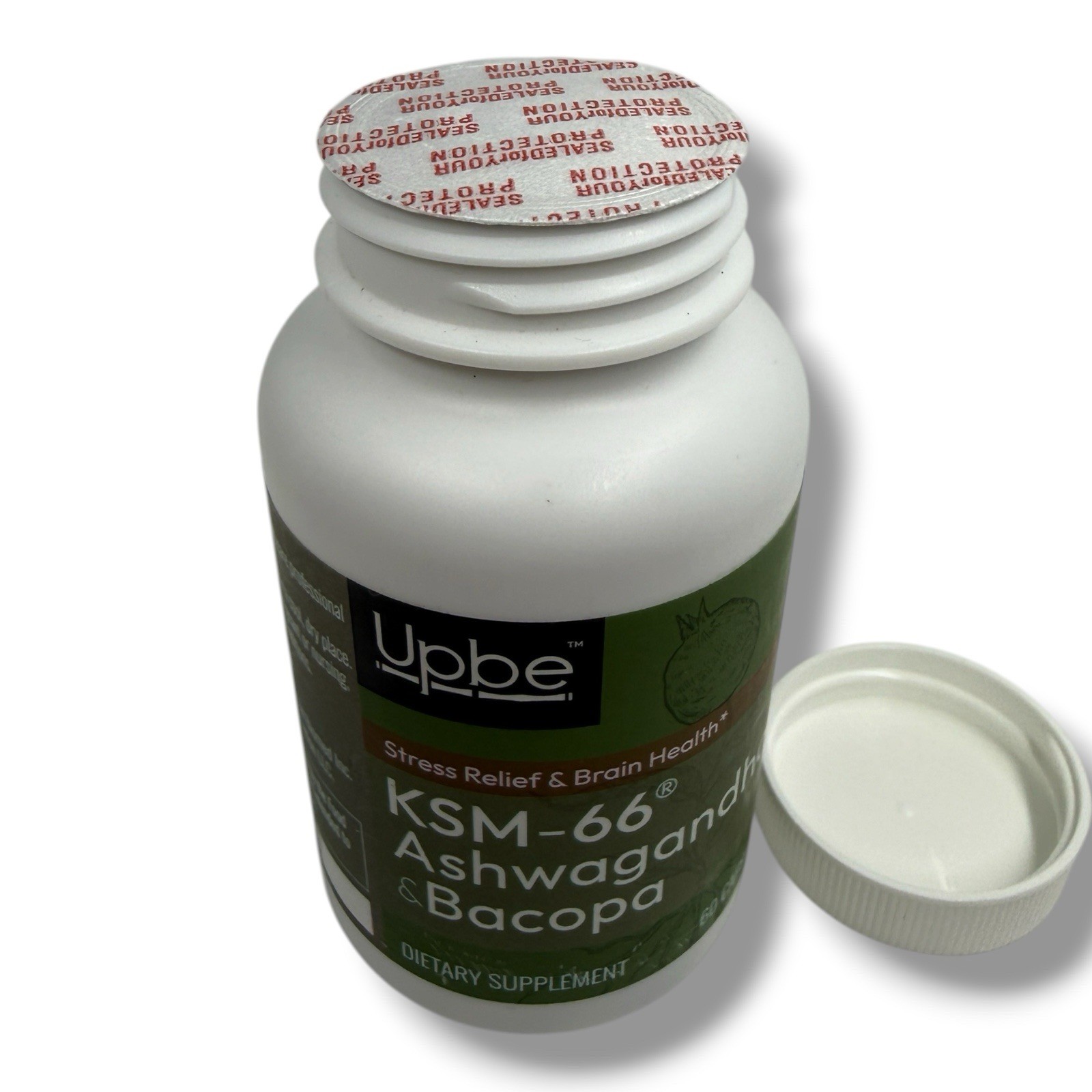KSM-66 Ashwagandha Bacopa Milk Thistle 60ct Vegan Capsules Herbal Supplement
