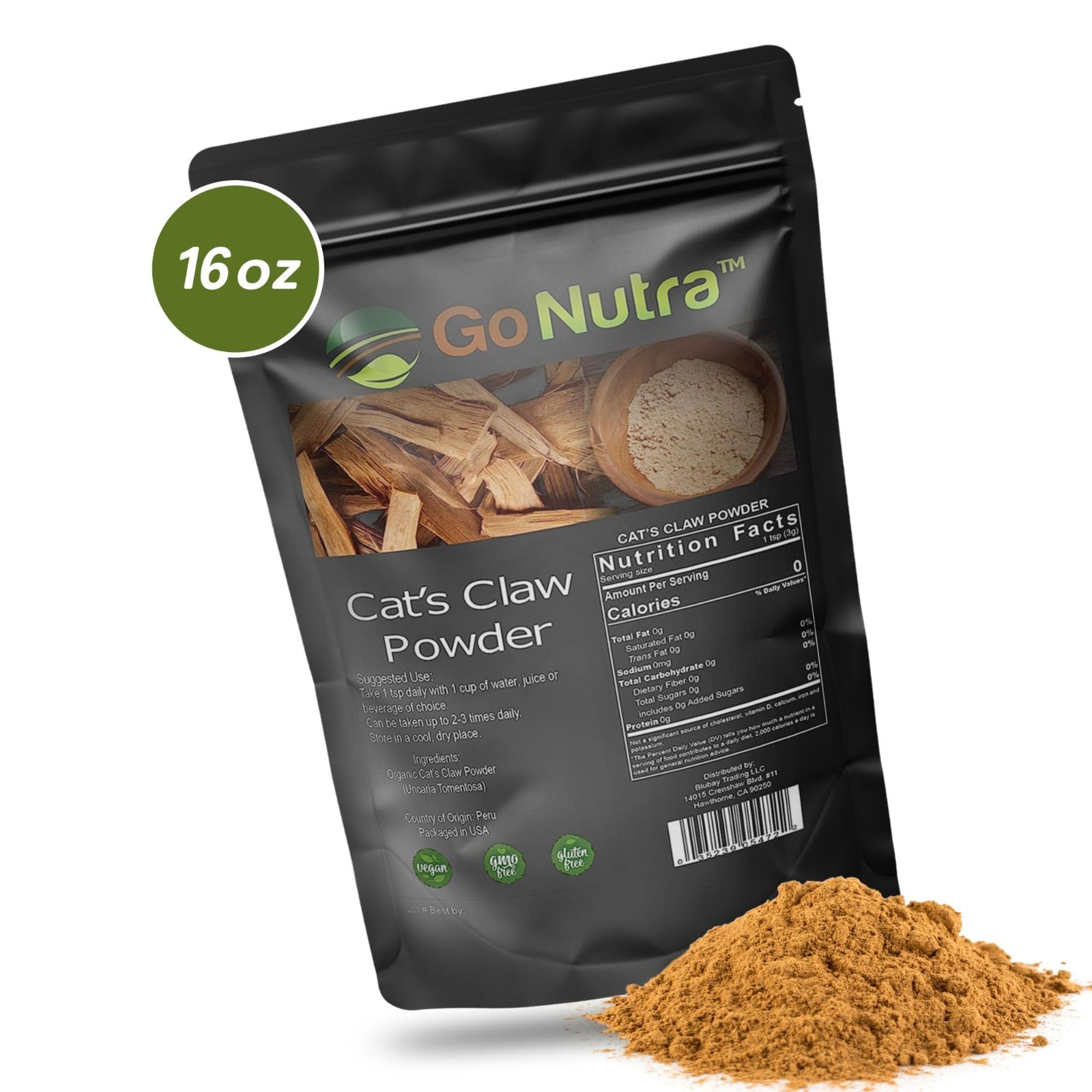 Cat’s Claw Powder 1 lb From Peru Pure Cats Claw Supplement Uncaria Tomentosa