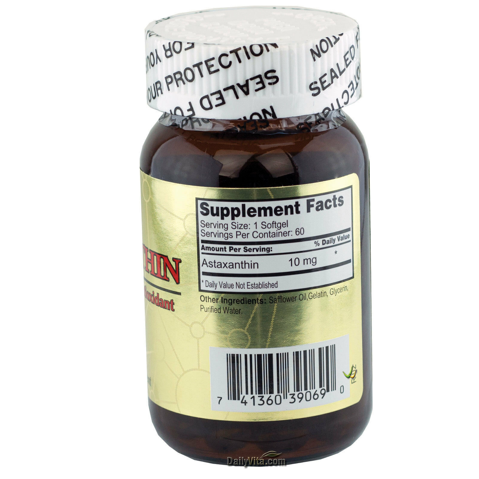 2x Astaxanthin 10 mg 60 Softgels Powerful Cartenoid Antioxidant 4 Months Supply
