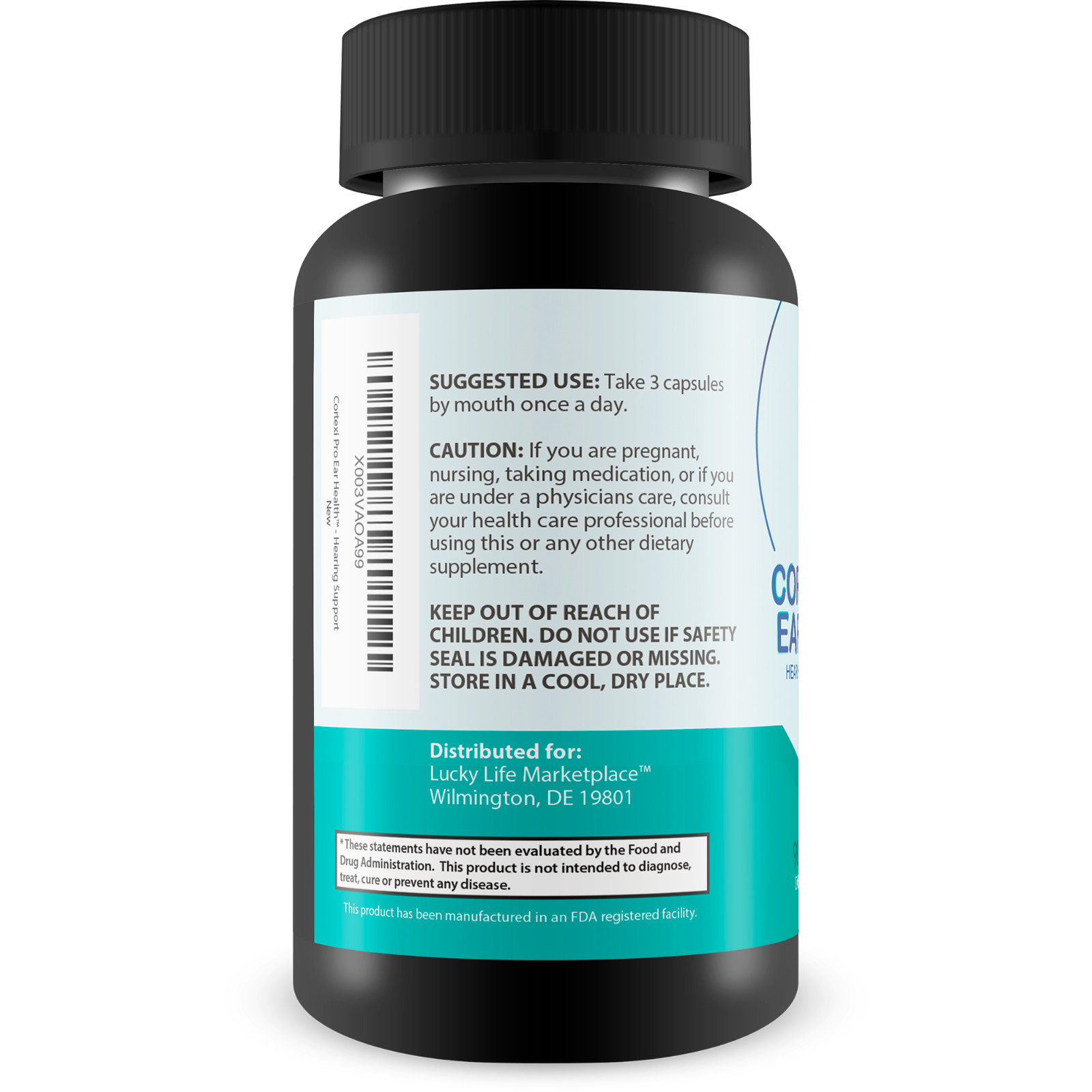 Cortexi Pro Ear Health – Hearing Support Formula with Turmeric, Vitamin C, Zinc