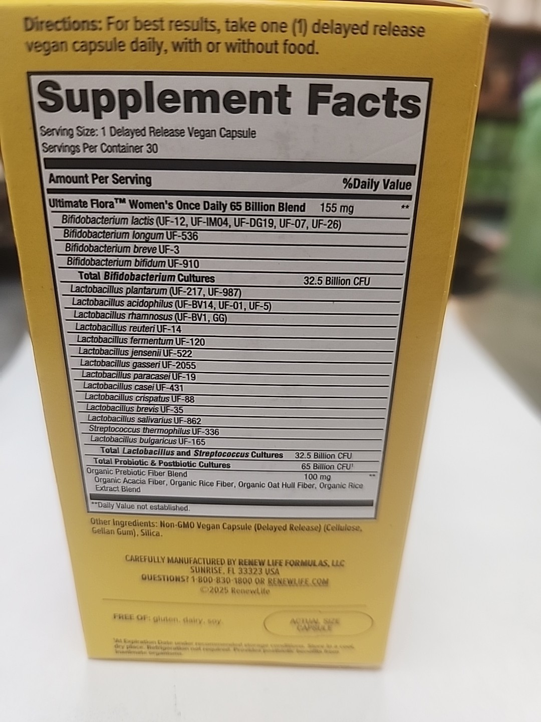 RENEWLIFE – Ultimate Flora Women’s Once Daily Probiotic 65 Billion – 30 Caps