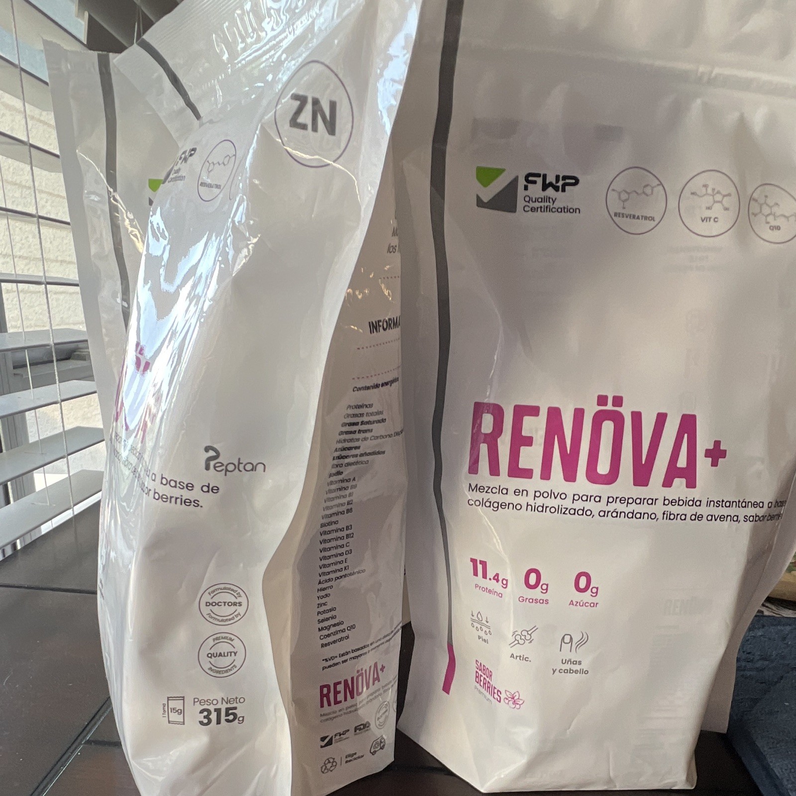 RENÖVA+ Hydrolyzed collagen with Active Biopeptides,sugar-free strawberry- 315g