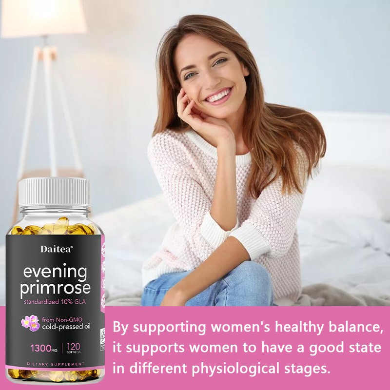 Non-GMO Evening Primrose 30/60/120 Caps-Support Women Wellness & Radiant Skin