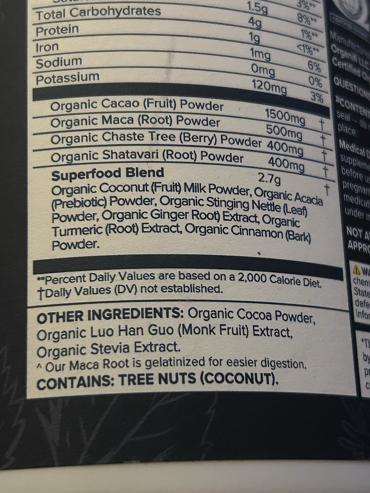 New Organifi Harmony Hormone Support Eases PMS Symptoms Cacao 9.52 Oz 4/28