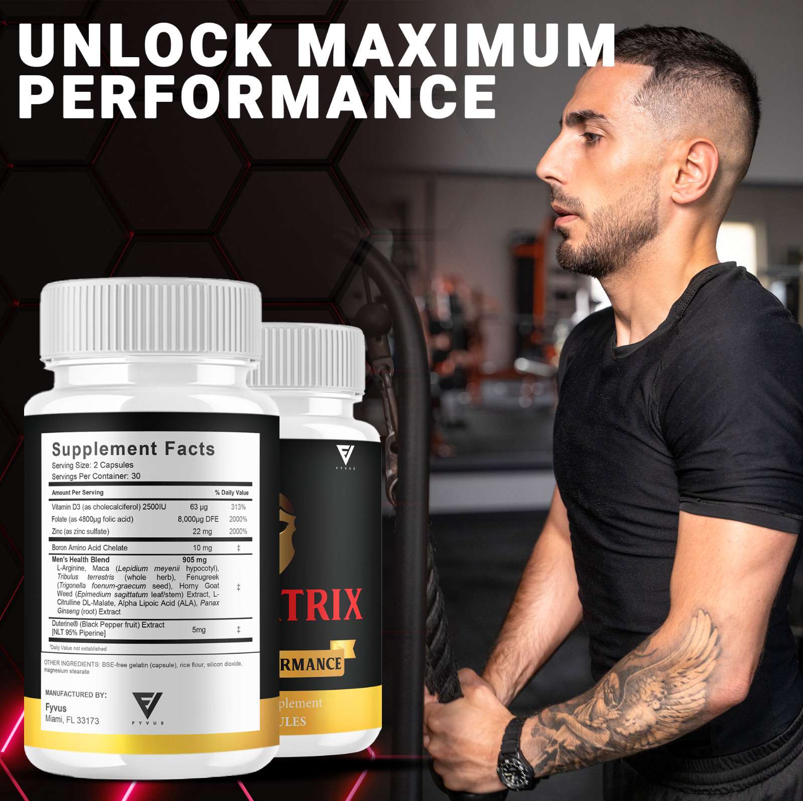 Vigortrix Pills, Vigortrix Supplement Maximum Strength (60 Capsules)