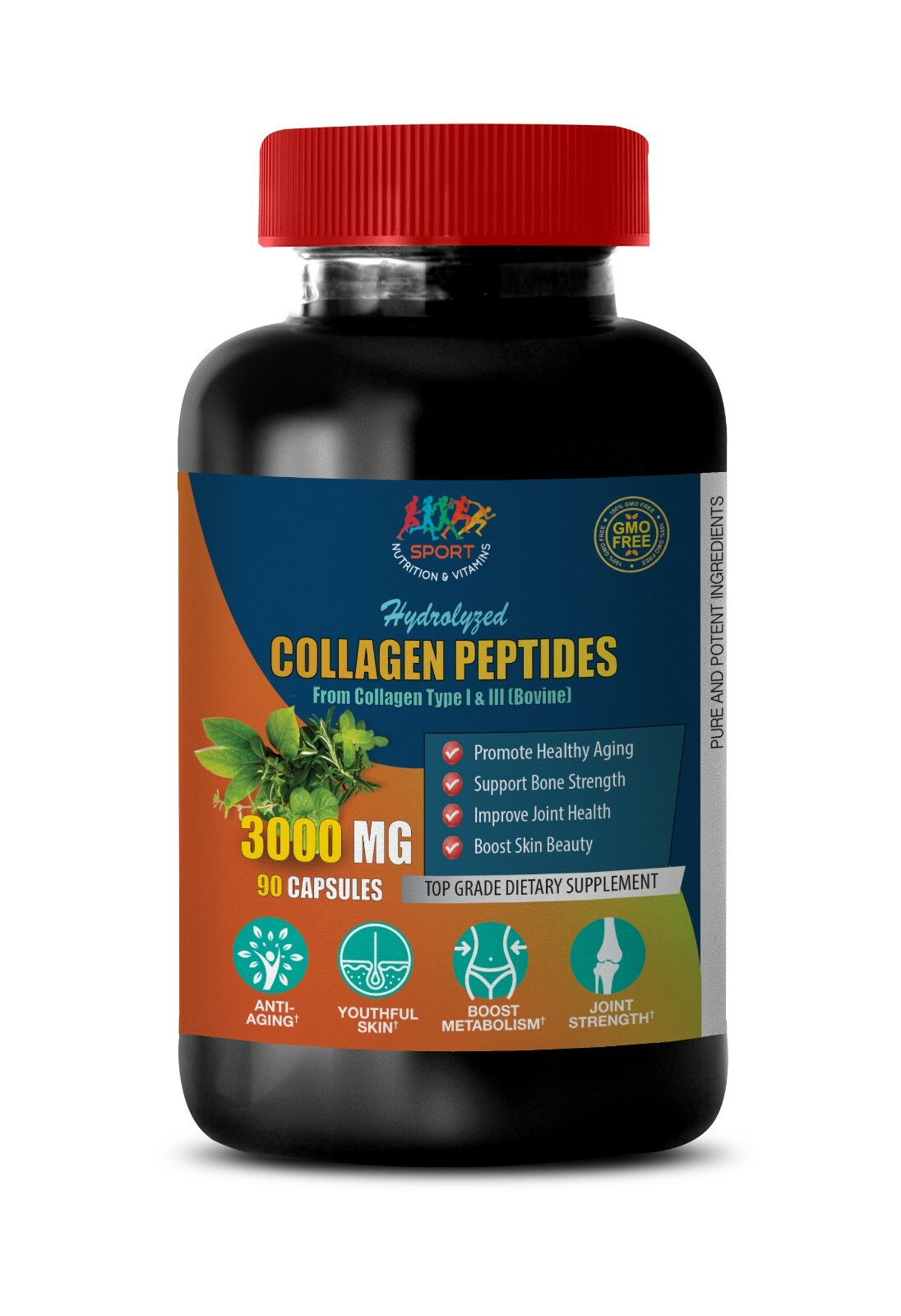 advanced hair support – COLLAGEN PEPTIDES – anti aging for men 1 BOTTLE
