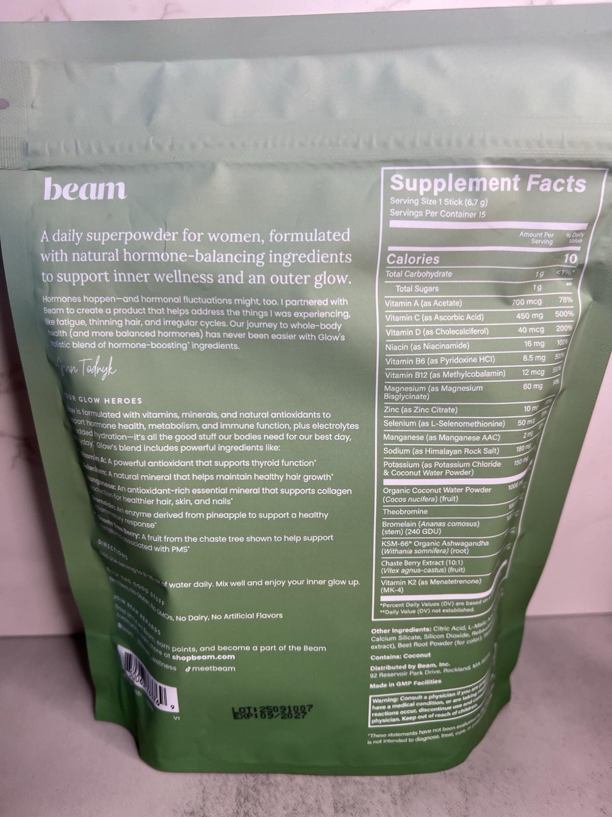 beam Glow Women’s Superpowder Bundle of Four, 15 Sticks 3.54 oz Exp 09/2027