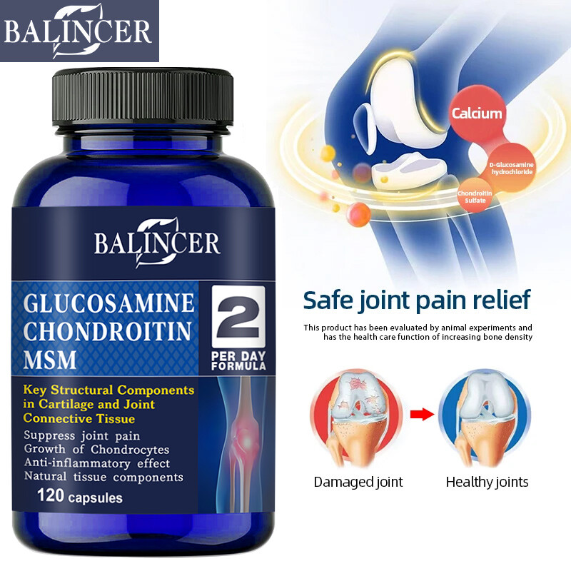Triple Strength 1500 mg Glucosamine Chondroitin & MSM , Bones, Joint Support