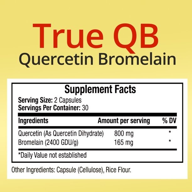 TrueMed Quercetin Bromelain Supplement Support Immune / Cardiovascular Function