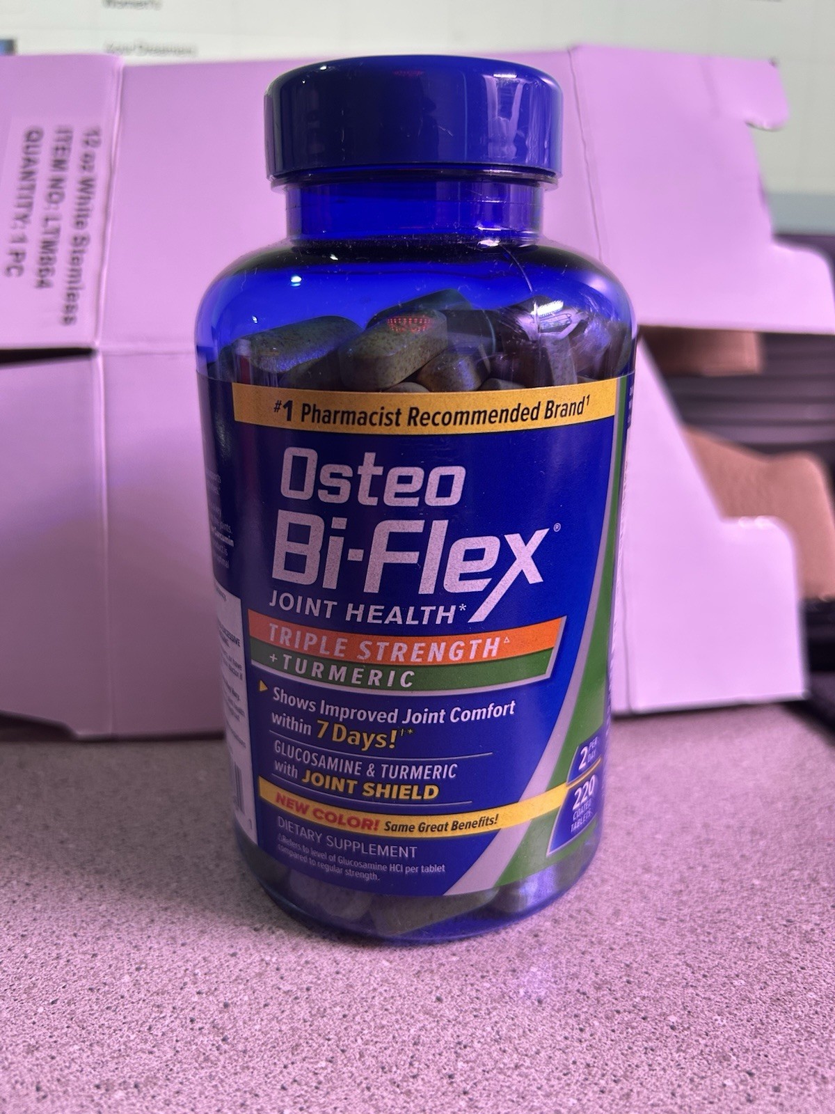 Osteo Bi-Flex Joint Health Triple Strength + Turmeric 220 Count EXP 03/2028