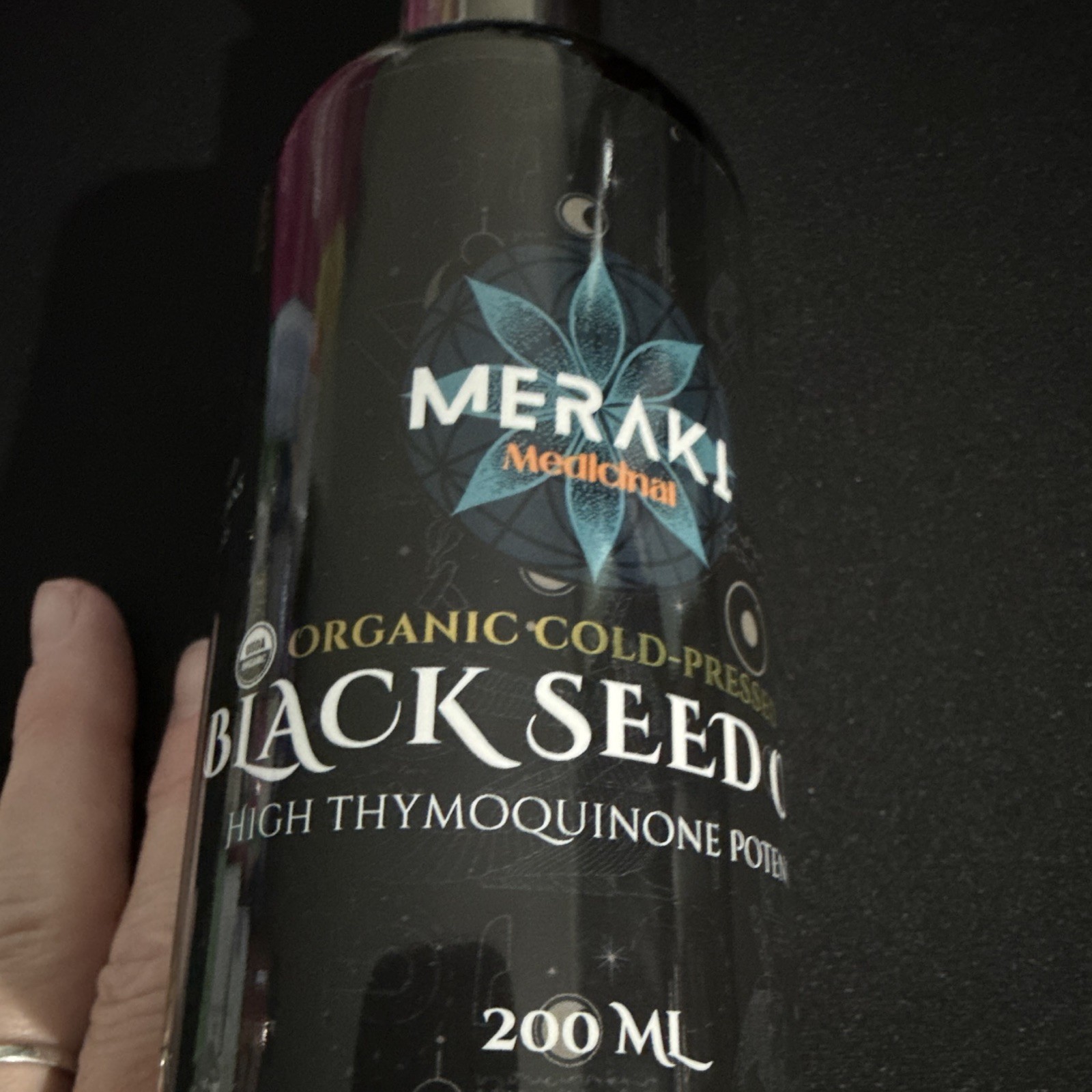 Meraki Medicinal Organic Cold-Pressed Black Seed Oil High Thymoquinone 200mL