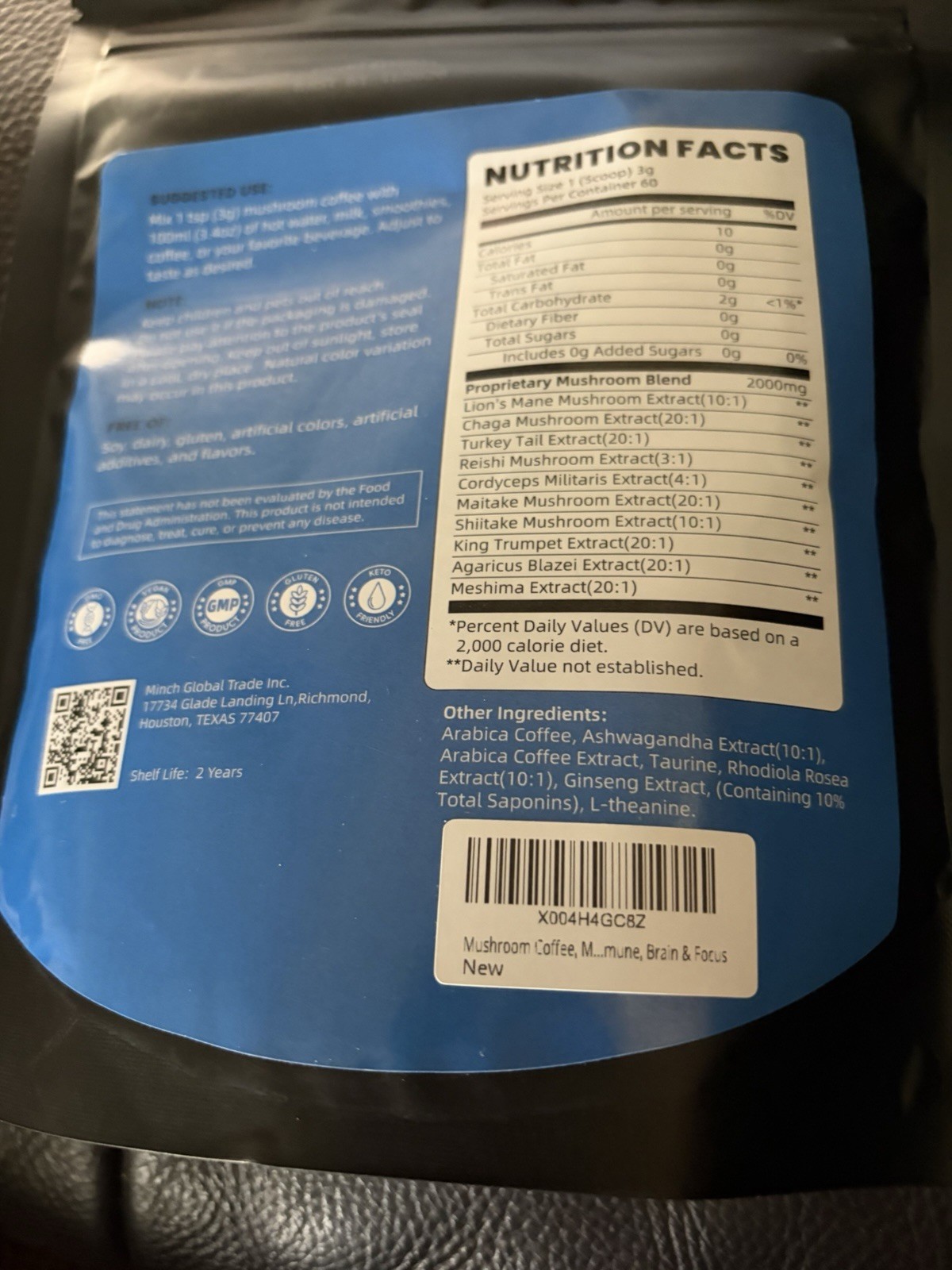 Mushroom Coffee Dietary Supplement By Beworths/Minch Global Trade
