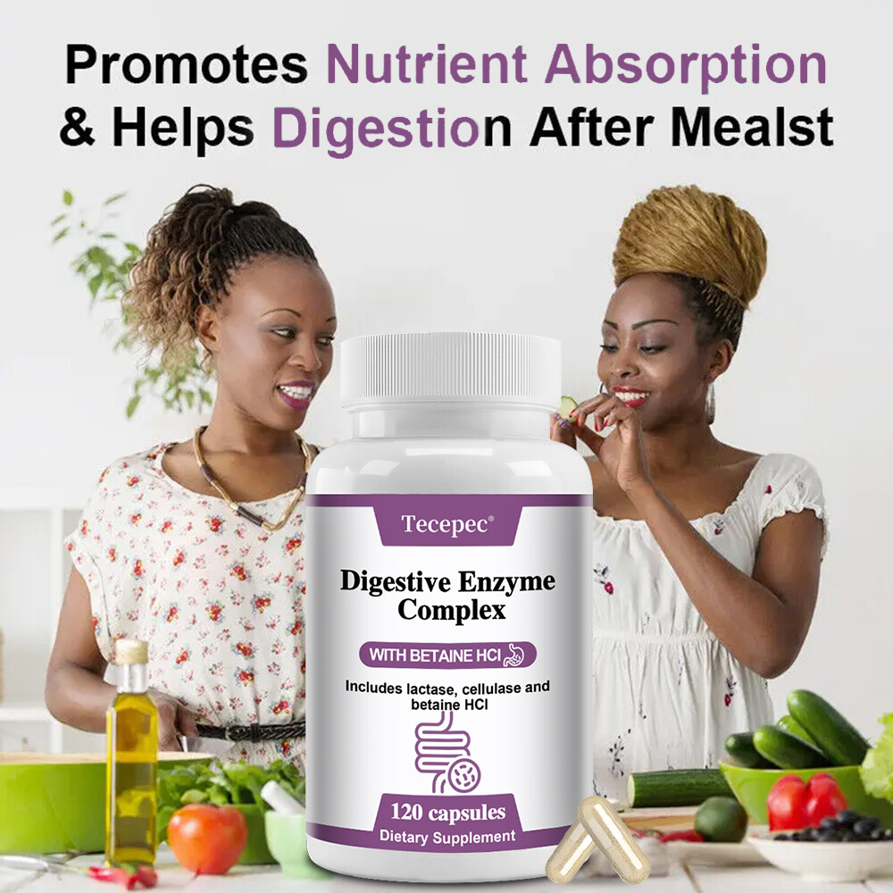 Digestive Enzyme Complex Gas, Constipation & Bloating Relief, Gut Health
