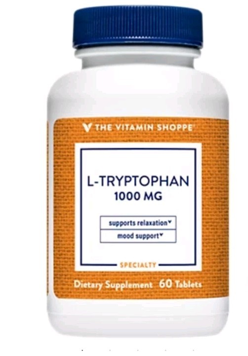 The Vitamin Shoppe L-Tryptophan 1000 mg 60 Tablets SEE PICTURES