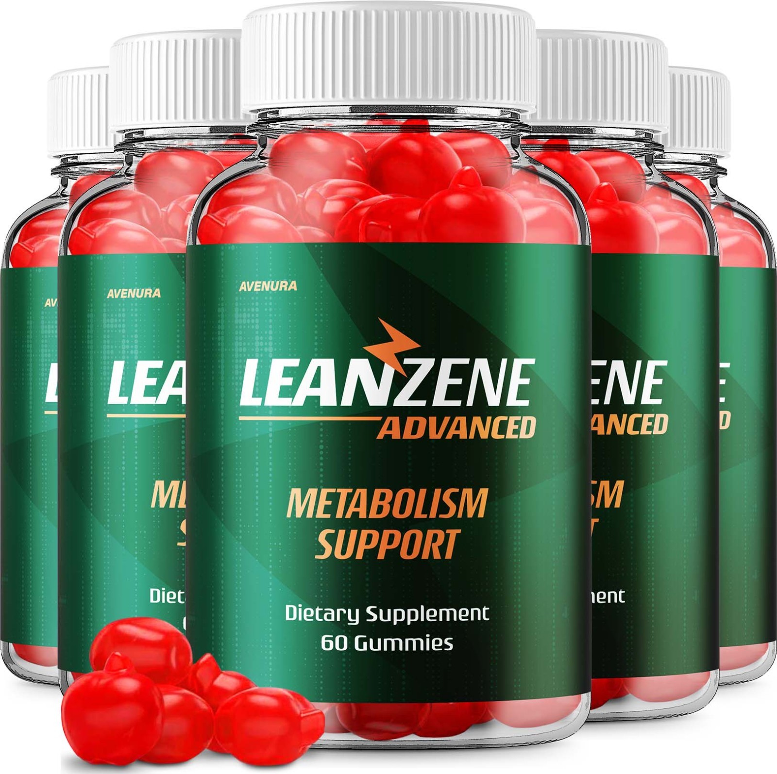 (5 Pack) Leanzene ACV Gummy – Natural Ingredients for Overall Wellness Support