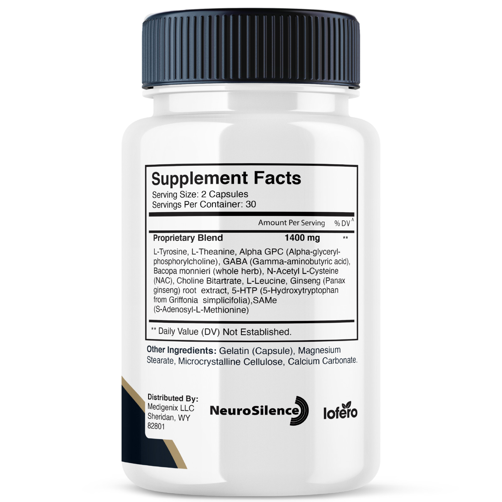 (3 Pack) NeuroSilence Nootropic Natural Formula Brain Memory Supplement (180 ct)