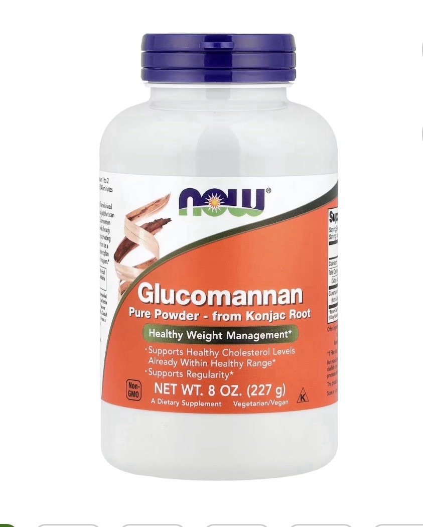 NOW Glucomannan Powder from Konjac Root, 8 oz (227 g) Vegan, Non-GMO