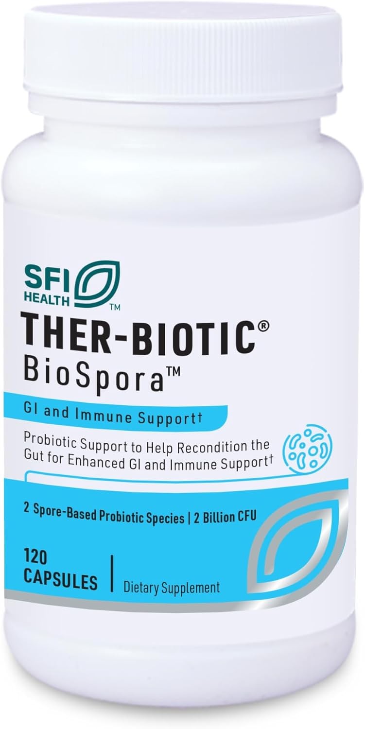 Klaire Labs Biospora Probiotic (120 Capsules) – Expiration date: 10/2025