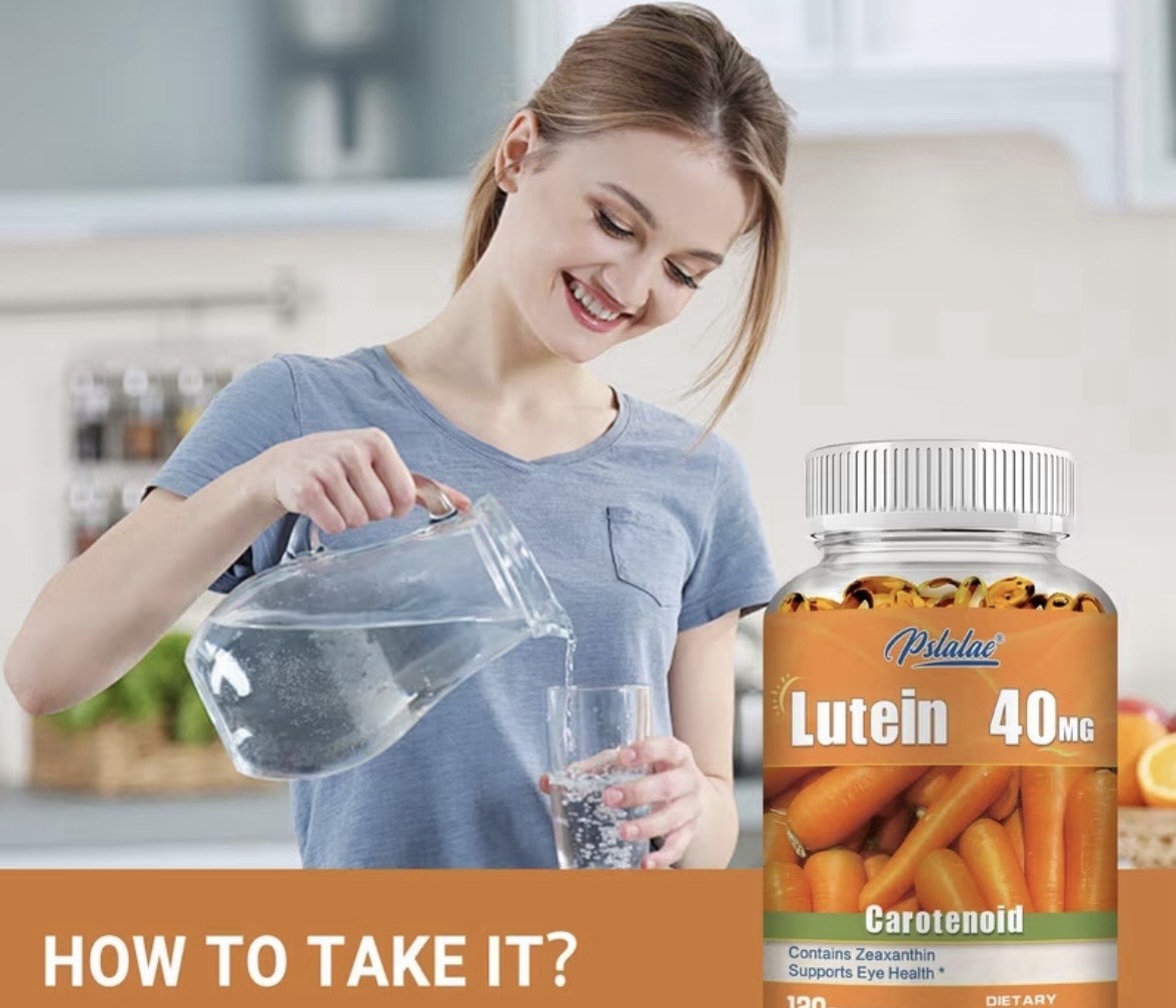 Pslalae Lutein 40mg + Zeaxanthin Softgels 120 Count Eye Health Supplement