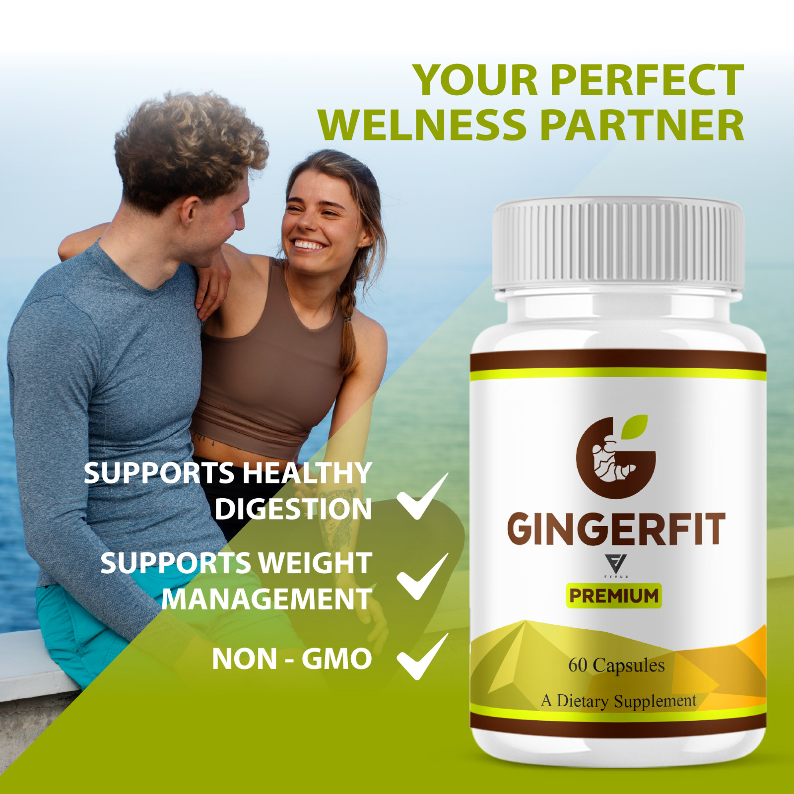 (5 Pack) Ginger Fit Weight Management Supplement, GingerFit Pills (300 Capsules)