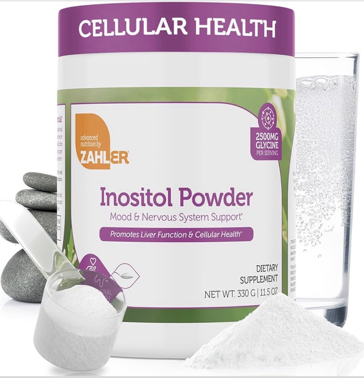 Zahler Inositol Glycine Powder Mood Brain Liver Support Dietary Supplement 11.5…
