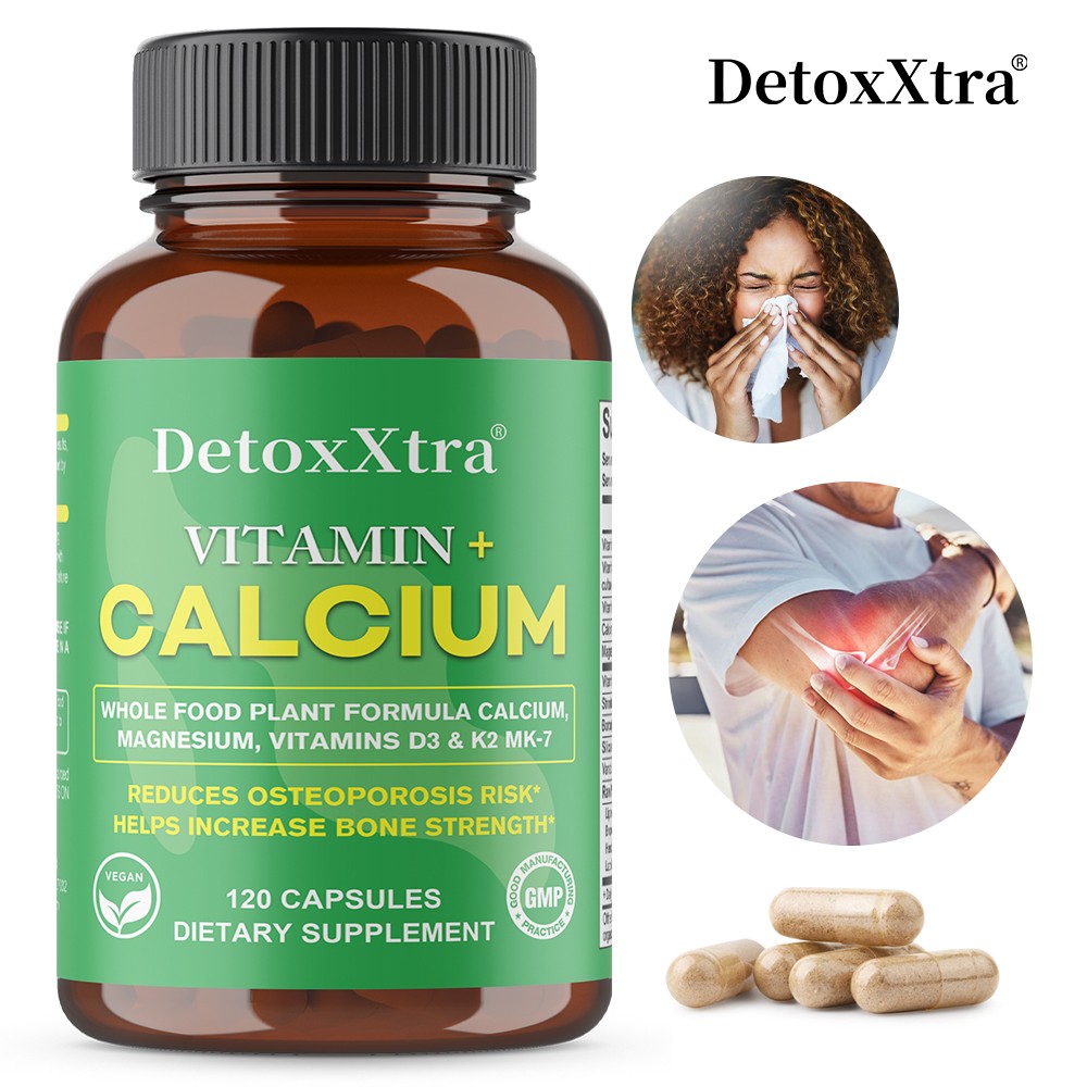 Vitamins D and K and Calcium1100mg 120 Caps Strong Calcium absorption,bone