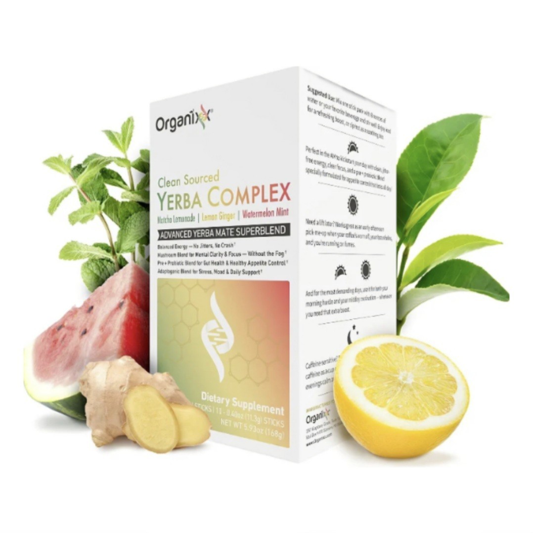 Organixx Clean Sourced Yerba Complex Superblend Powder Drink Mix Pre & Probiotic
