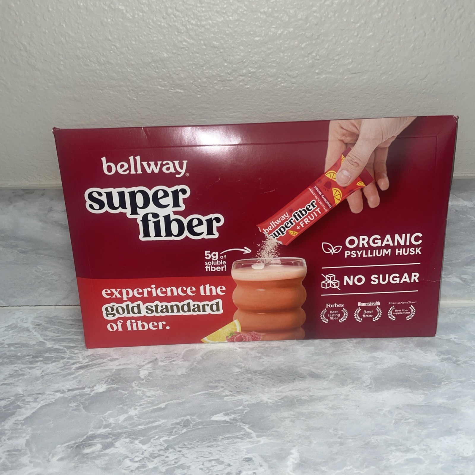 Bellway Super Fiber Organic Psyllium Husk Digestive Support Powder Fruit Sticks