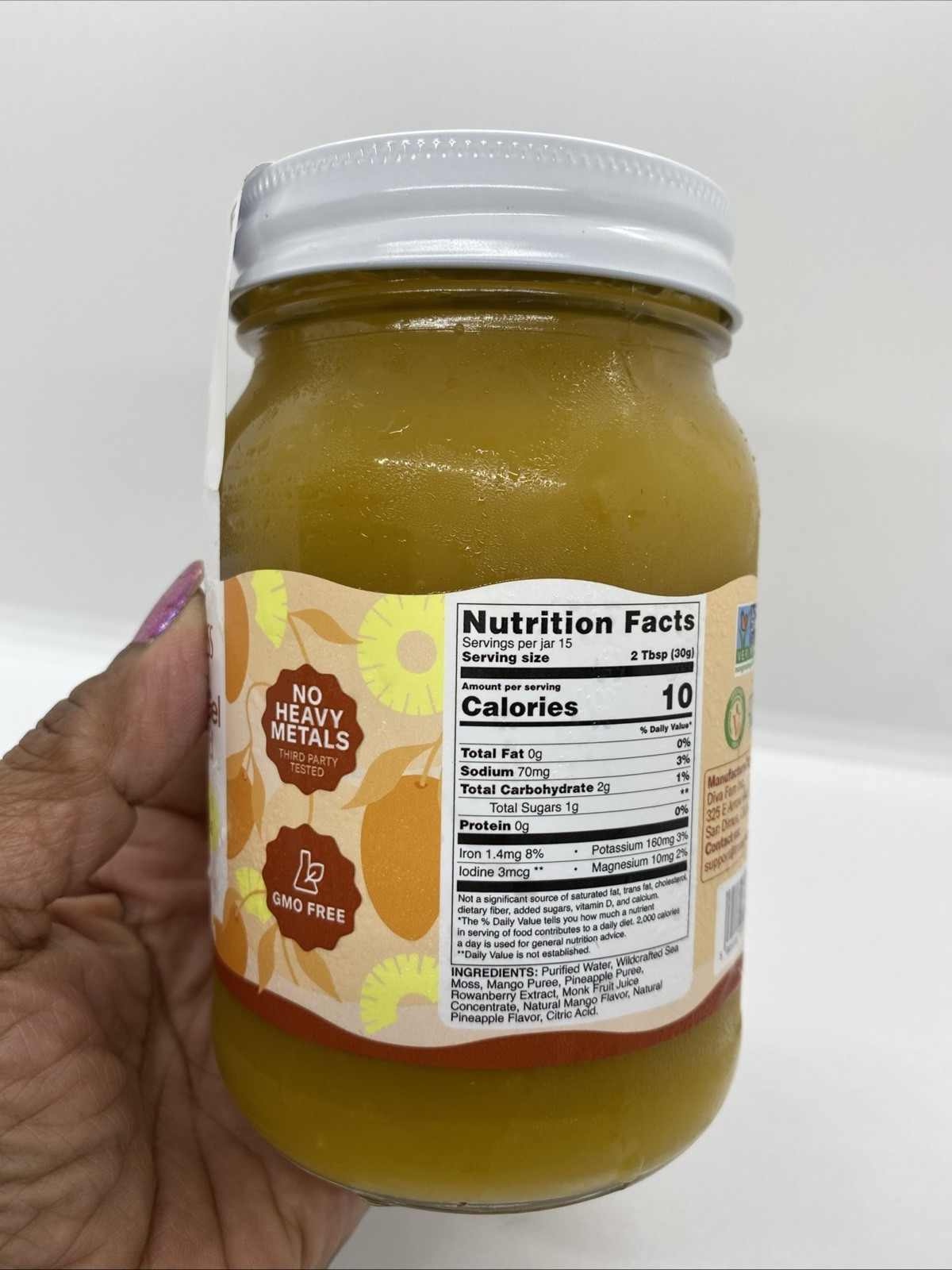 True Sea Moss Gel Mango Pineapple Superfood 16 fl oz Immunity Energy Support