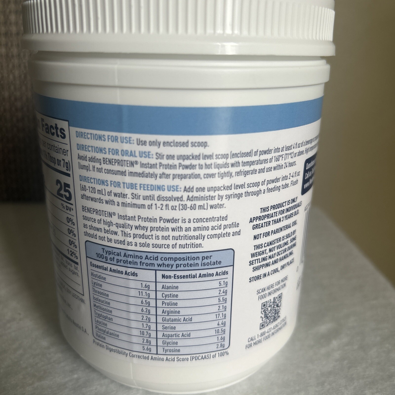 Nestle Beneprotein Protein Supplement Unflavored 8 oz Can 6 Ct EXP 9/14/25