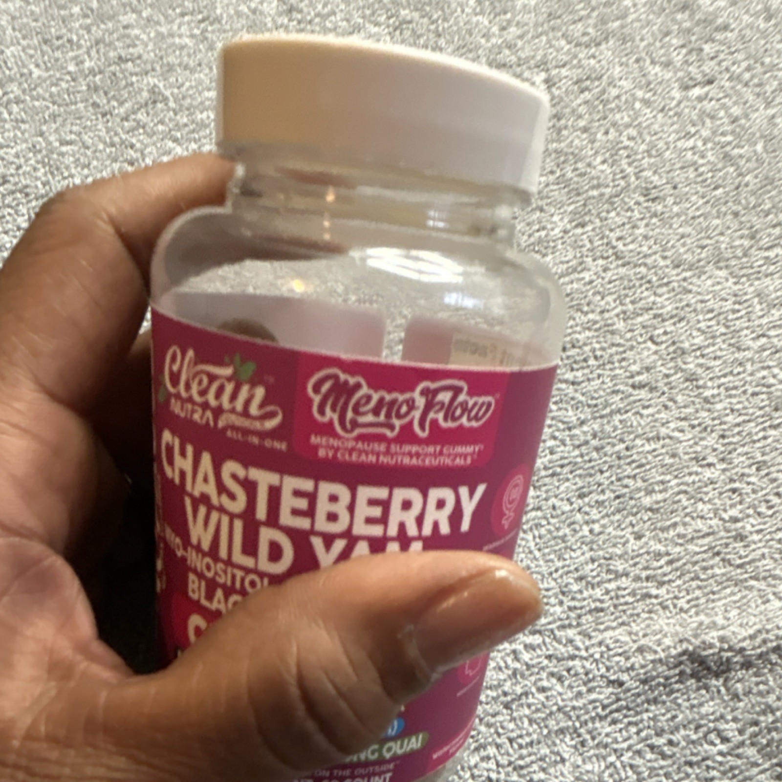 Clean Nutra Menopause Support Gummies Chasteberry Wild Yam Ashwagandha 60ct