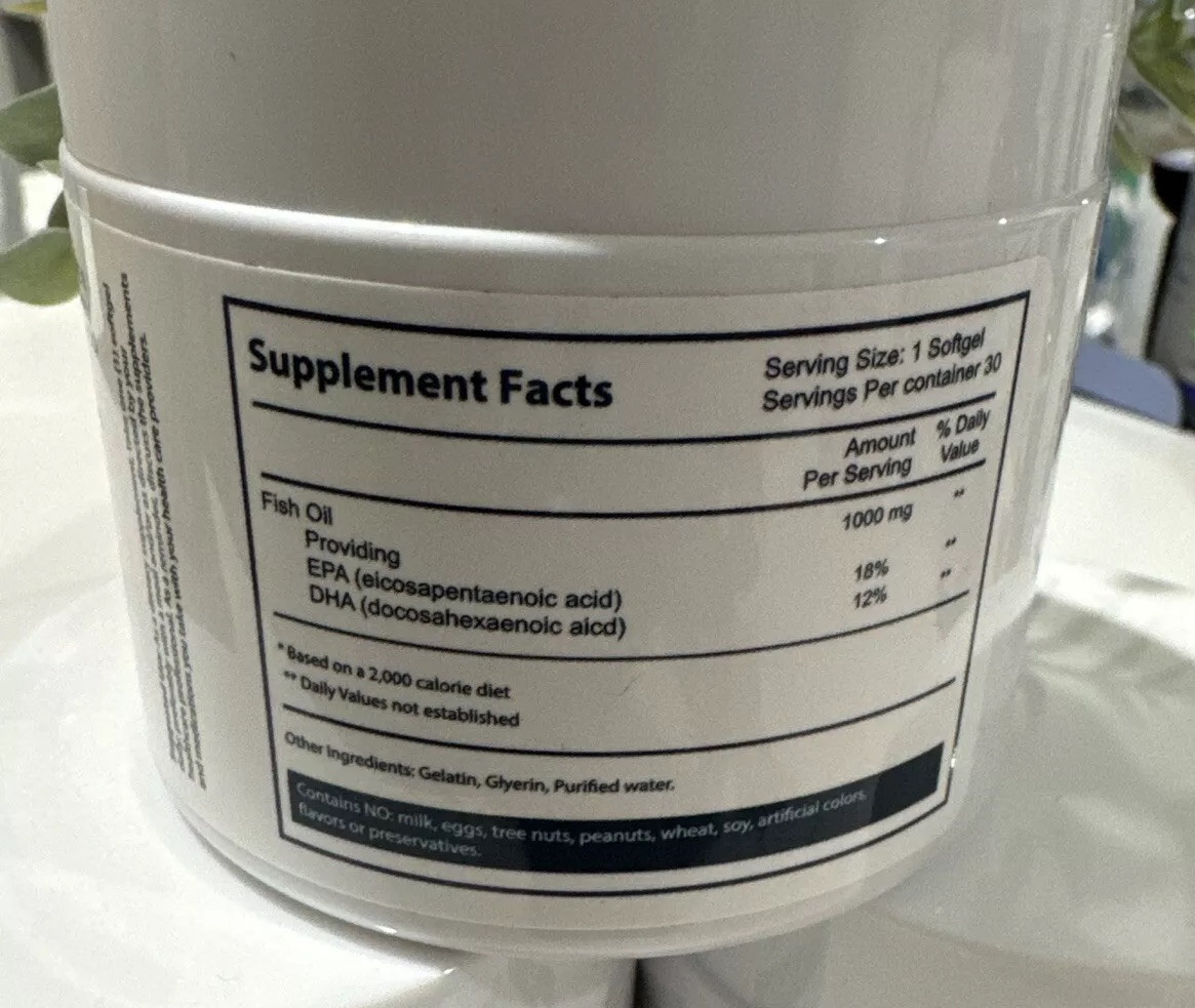 EienHealth Super Omega-3 Supplement EPA/DHA Fish Oil Supports Brain&Heart (2pack
