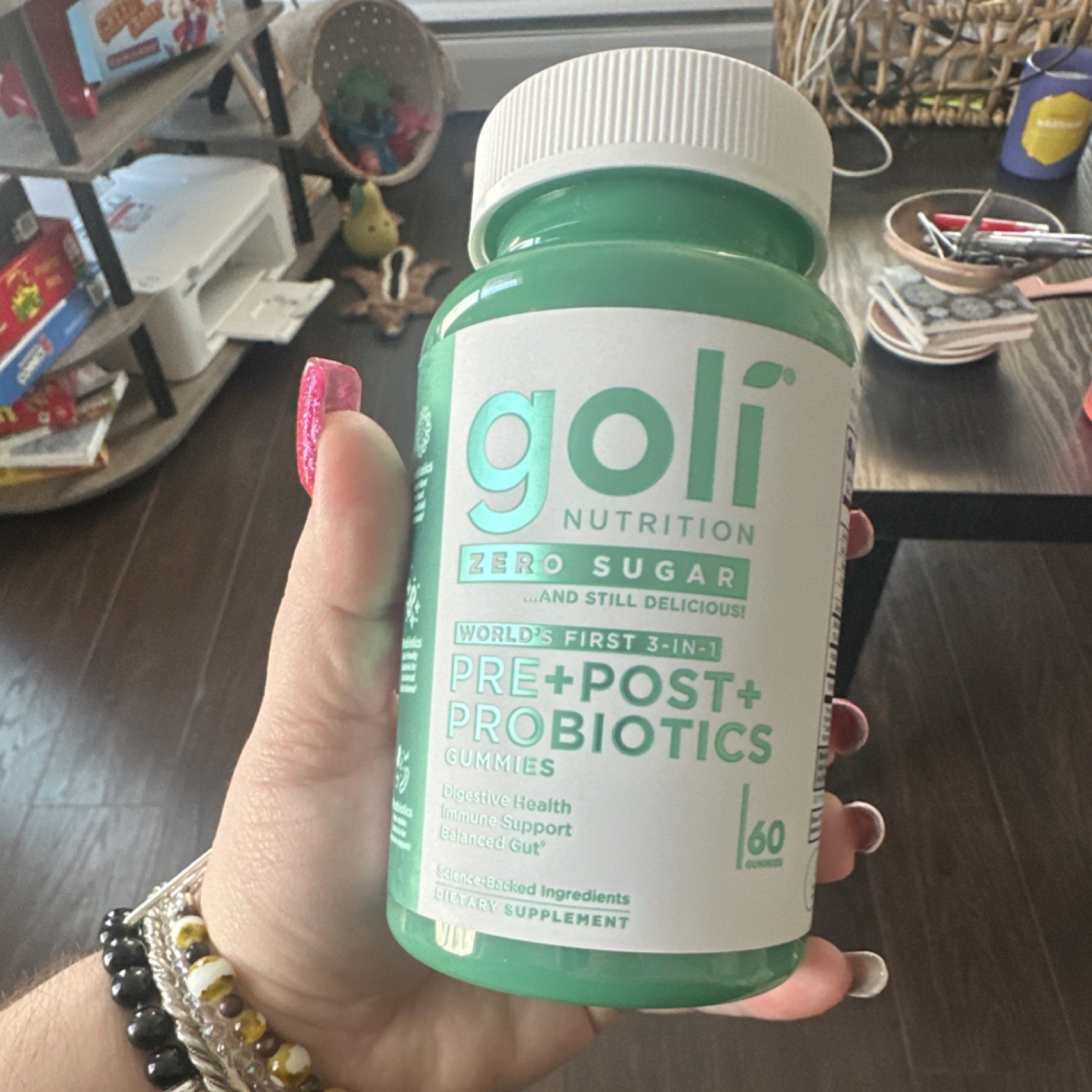 Goli Nutrition Zero Sugar Prebiotics Probiotics Gummies 60 Count