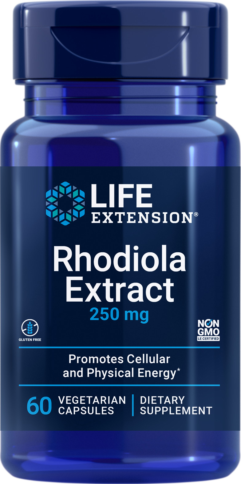 Life Extension RHODIOLA EXTRACT 250 MG 60 Veg Caps ( 2 pack )