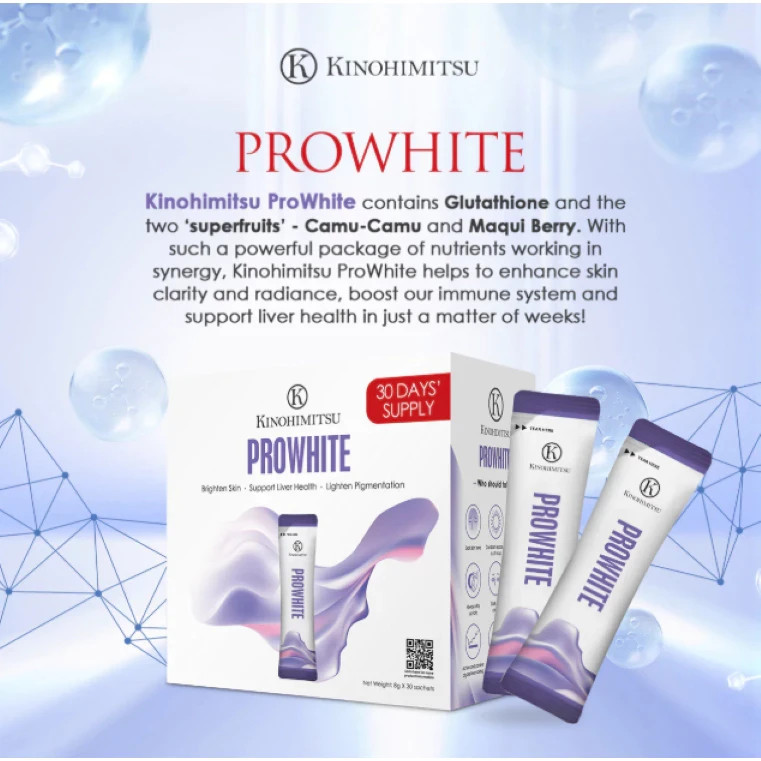 Kinohimitsu ProWhite (1 Box 8g x 30 s) for Brighten Skin Eliminate Spot NEW